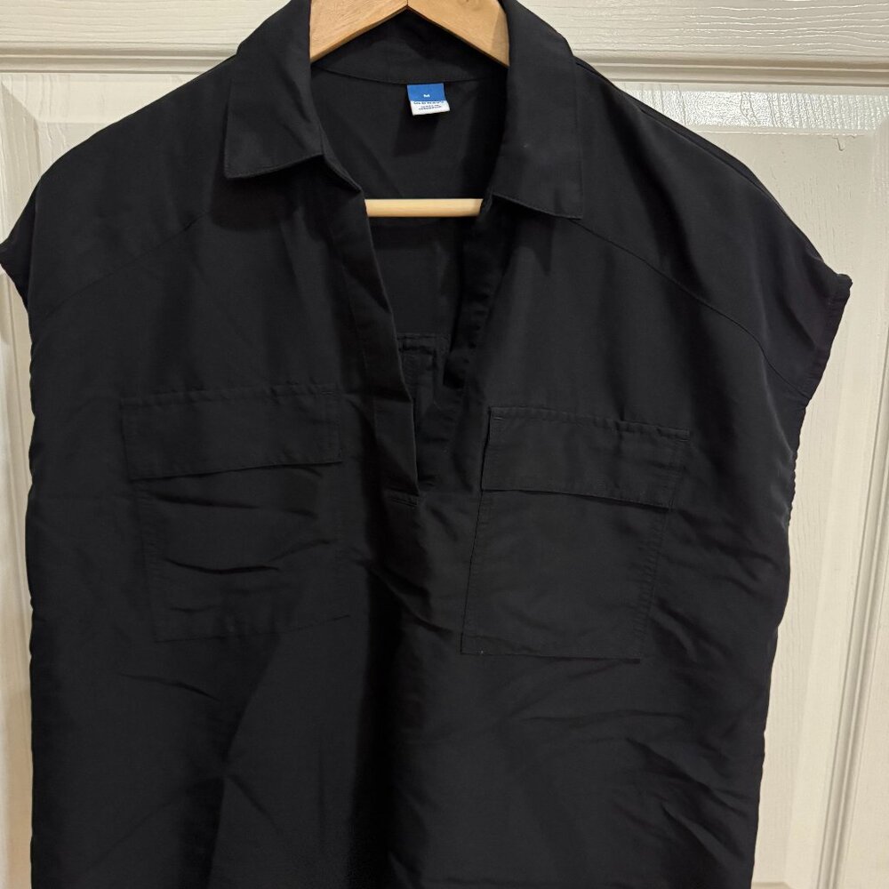 Old Navy Black Short Sleeve Blouse M